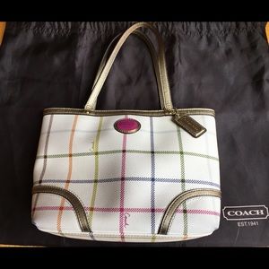 Coach Peyton Tattersall multi color Bag